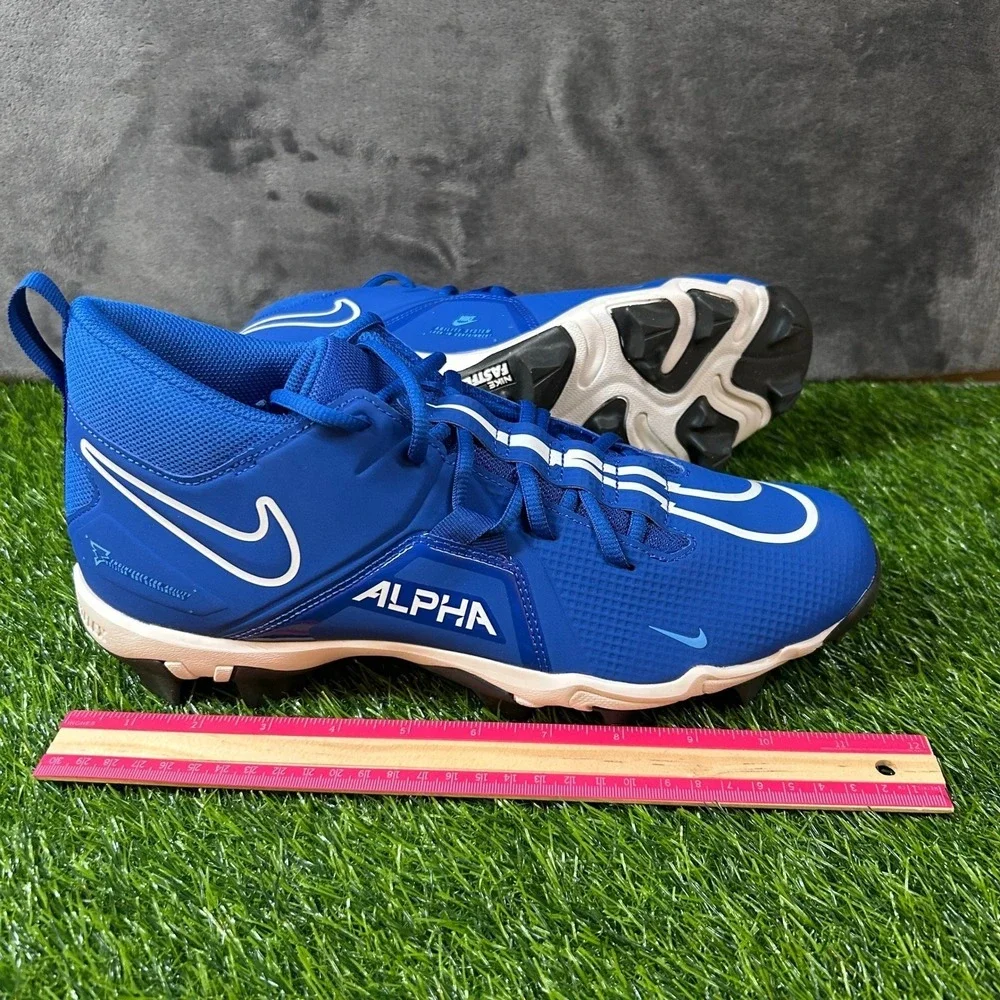 Nike Alpha Menace 3 Shark Cleats Mens Size 11 Blue White Football Performance